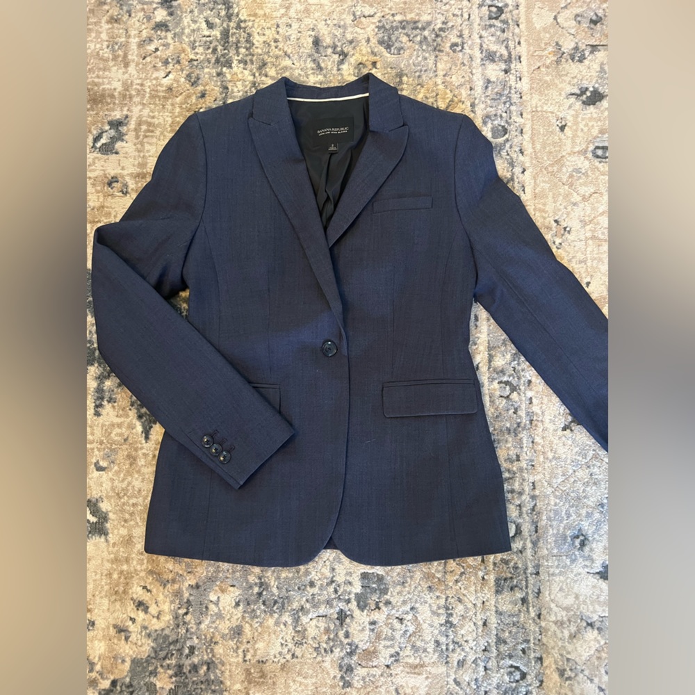Navy Blazer, Size 2, Banana Republic